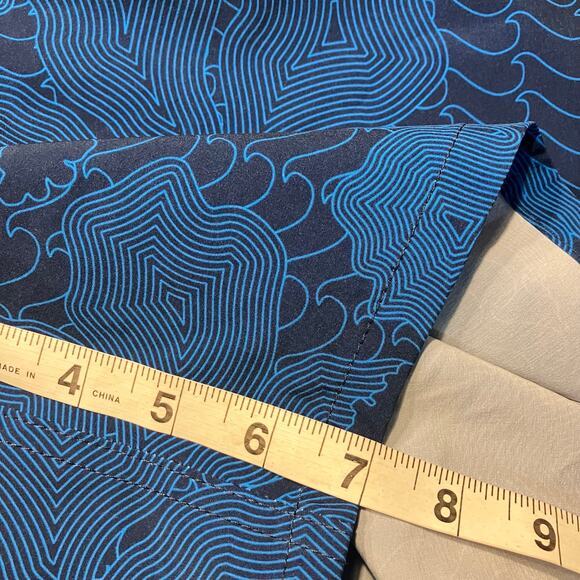 George Mens Blue Print Swim Trunks 2XL 44-46 Board Shorts Mesh Liner Drawstring - Picture 16 of 16